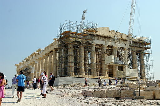 パルテノン神殿。エンタシスの技法が使われた代表的建造物［Wikimedia Commonsより］