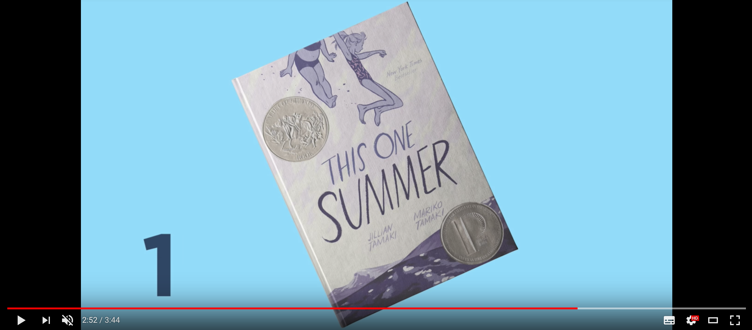 マリコ・タマキ ＆ ジュリアン・タマキ『This One Summer』（動画「Top Ten Challenged Books of 2016」よりスクリーンショット）